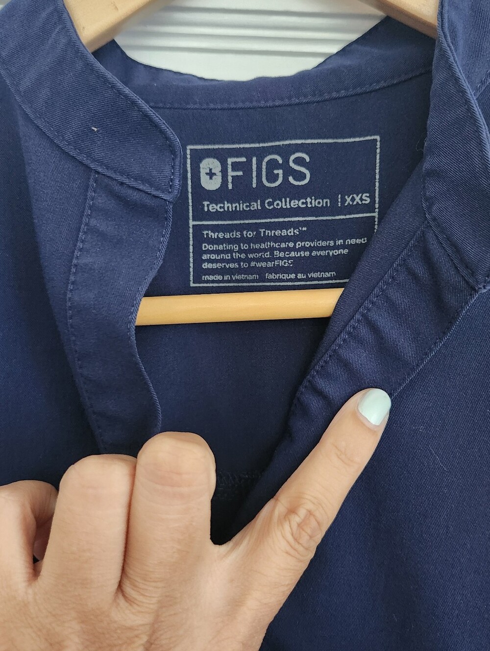 Figs Navy Rafaela Tops (Two) - Picture 3 of 4
